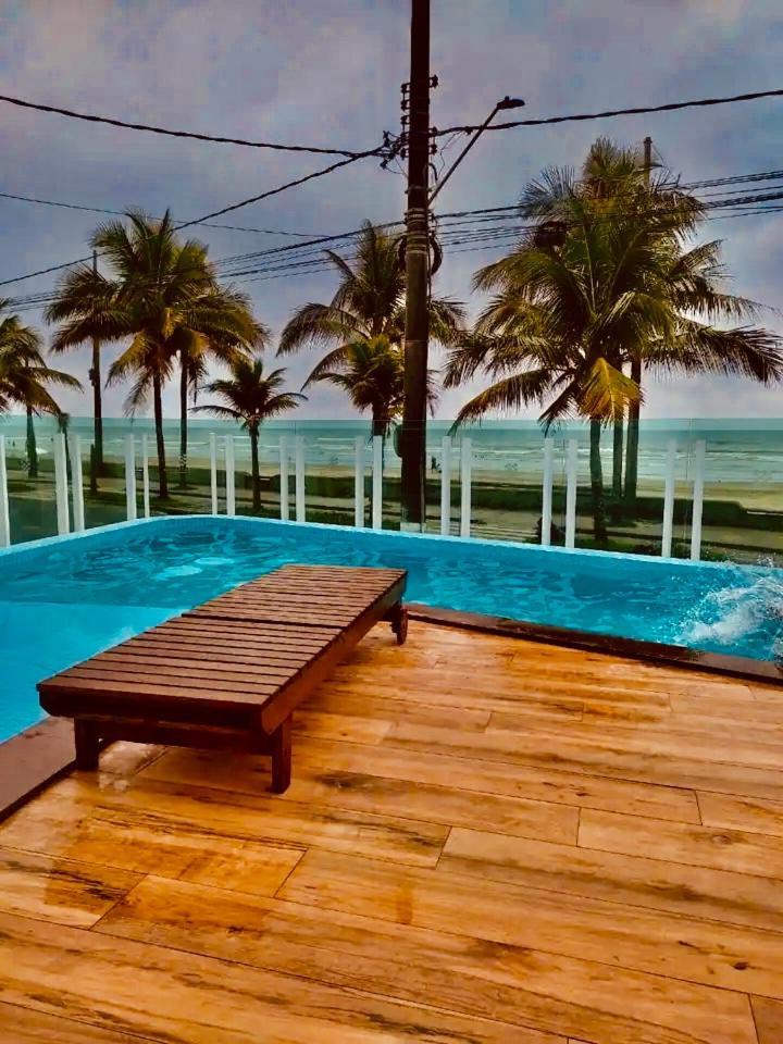Mongagua Com Vista Para O Mar Pe Na Areia Екстер'єр фото