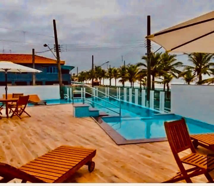 Mongagua Com Vista Para O Mar Pe Na Areia Екстер'єр фото